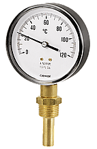 Термометр вертикальний для опалення Cewal Ø 100 (120°C) 5 см ударостійкий (Італія) 91649050