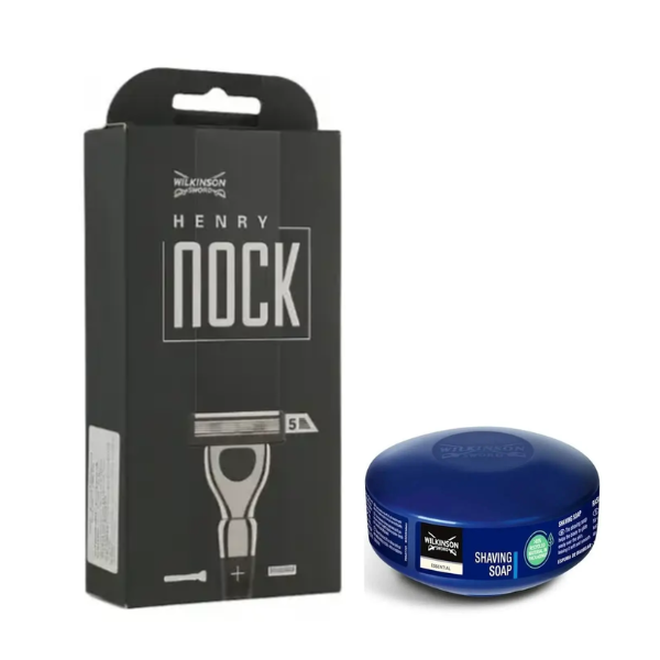 Станок для гоління Wilkinson Sword Henry Nock Razor + Wilkinson Essential мило для гоління 125 г