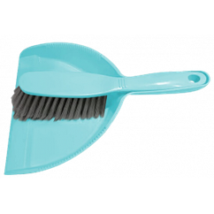 Совок IDEA HOME DS-509 Blue зі щіткою 19х13 см (DS-509 Blue)