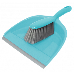 Совок IDEA HOME DS-518 Blue зі щіткою 23х33 см (DS-518 Blue)