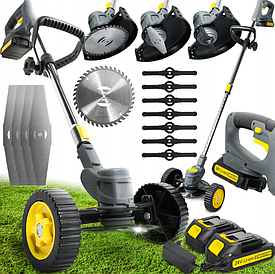 Коса акумуляторна на колесах Heckermann HY-2 2x акумулятори 24V 1500 mAh