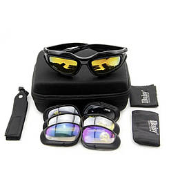 Тактичні окуляри Daisy C5 Desert Storm з 4 парами змінних лінз + чохол Black (7_02000)