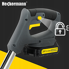 Коса акумуляторна на колесах Heckermann HY-2 2x акумулятори 24V 1500 mAh, фото 6