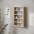 Полиця для лаків на стіну, поличка з натурального дерева на 5 рядів, сосна., фото 10