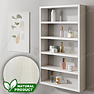 Полиця для лаків на стіну, поличка з натурального дерева на 5 рядів, сосна., фото 2