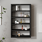 Полиця для лаків на стіну, поличка з натурального дерева на 5 рядів, сосна., фото 9