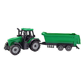 Дитячий іграшковий трактор з причепом Bambi 5279-92BD(Dark-Green-1), Toyman