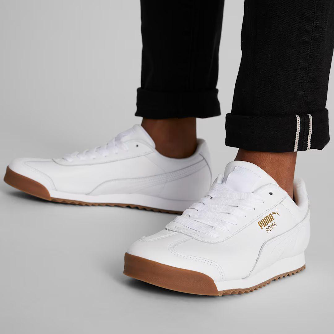 Стильні шкіряні кросівки Puma Roma Classic Gum 47 (13 US) 30 см Білий 1159828060