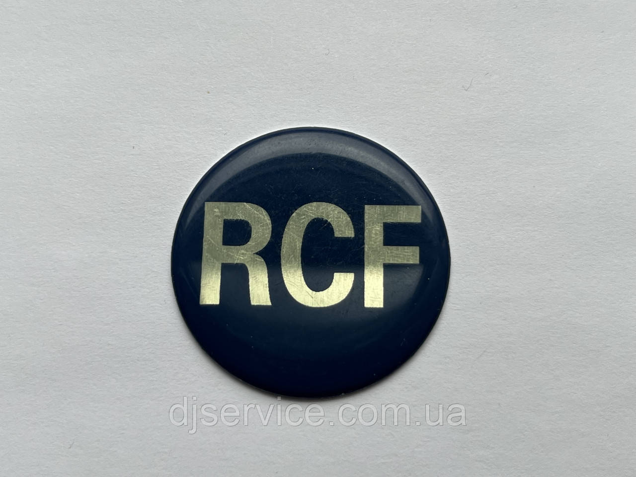 Значок, наклейка, логотип blue 40mm (metall) на сітку колонки RCF, фото 1