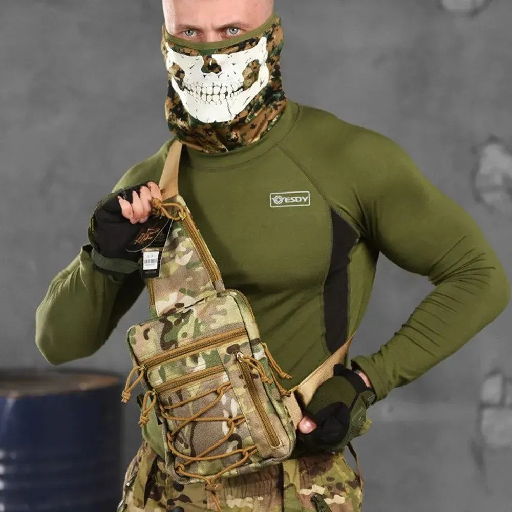 🔥 Сумка слінг "Silver Knight - ROX" 3 літри (multicam) однолямковий рюкзак, зсу, нацгвардії, мультикам