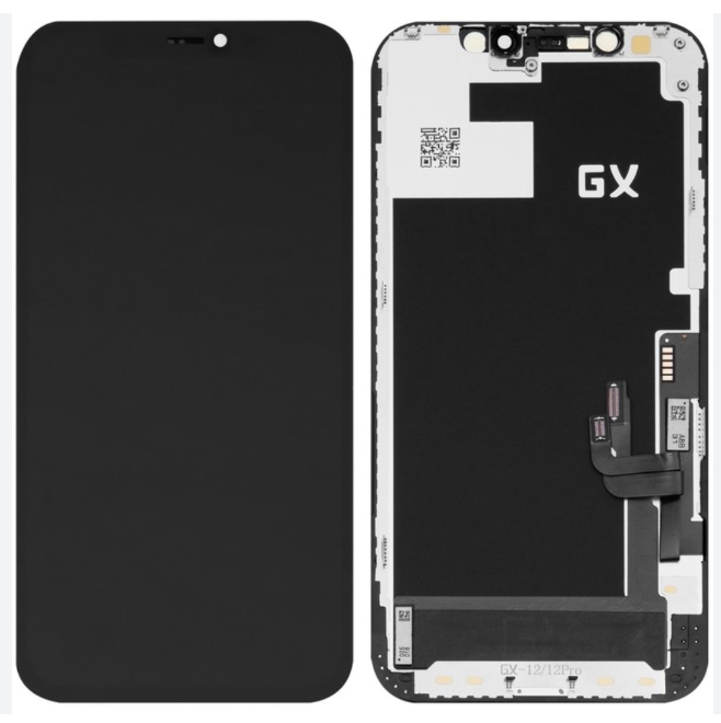 Дисплей (екран) для iPhone 12/12 Pro, чорний, OLED, OEM Hard, GX