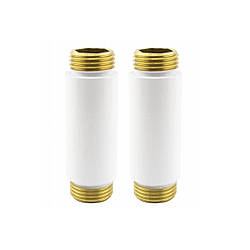 Подовжувач  ЗЗ (1/2" x 1/2")  50 mm, білий (2 шт)