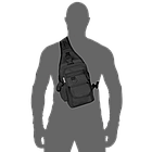 🔥 Сумка слінг "Silver Knight - Hunter" 5 літри (чорна) однолямковий рюкзак, зсу, поліції, нацгвардії, фото 2