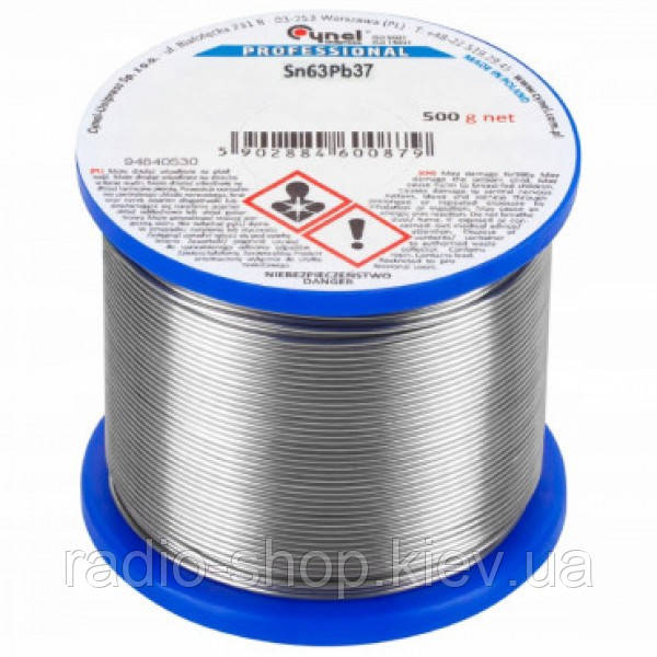 Припій Cynel Sn63Pb37 1 mm (500g), фото 1