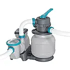 Каркасный бассейн Bestway Grey 561KJ (956х488х132 см) з пісочним фільтром, сходами та захисним тентом, фото 6