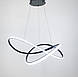 Підвісна люстра TRIO COURSE в чорному каркасі Ø 60 см | Line F | Арт. SG6-600 BK, фото 3