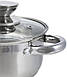 Каструля Ofenbach Casserole з нержавіючої сталі 1100мл зі скляною кришкою, фото 3