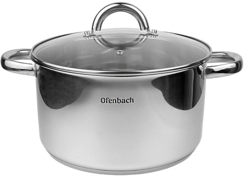 Каструля індукційна Ofenbach Casserole із нержавіючої сталі 5.5л зі скляною кришкою