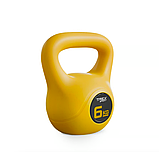 Гиря вінілова 6кг Trex Sport TX-006CKB жовта, фото 2