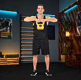 Гиря вінілова 6кг Trex Sport TX-006CKB жовта, фото 5