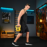 Гиря вінілова 6кг Trex Sport TX-006CKB жовта, фото 7