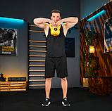 Гиря вінілова 6кг Trex Sport TX-006CKB жовта, фото 8