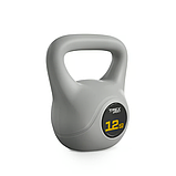 Гиря вінілова 12кг Trex Sport TX-012CKB сірий, фото 2