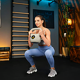 Гиря вінілова 12кг Trex Sport TX-012CKB сірий, фото 10