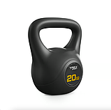 Гиря вінілова 20кг Trex Sport TX-020CKB чорний, фото 3