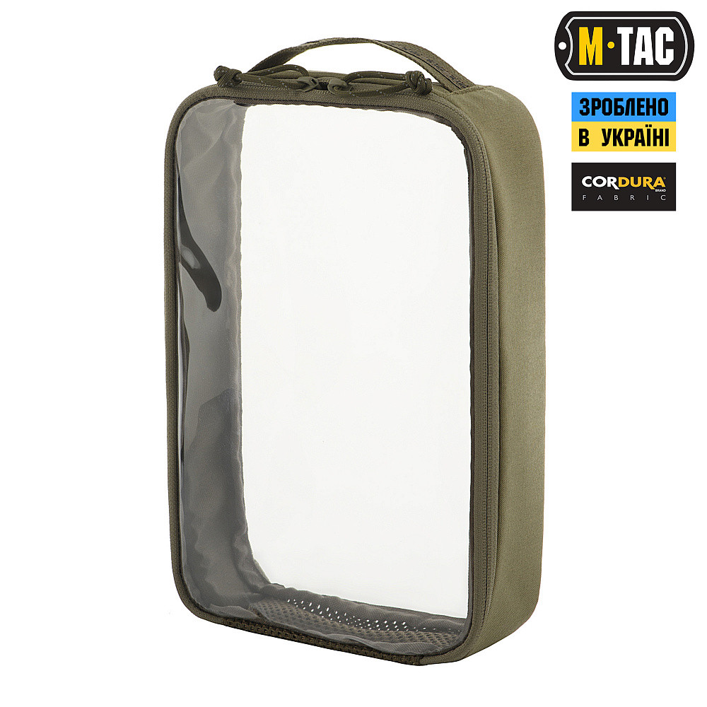 Органайзер утилітарний прозорий M-Tac Elite L (30х19 см) Ranger Green