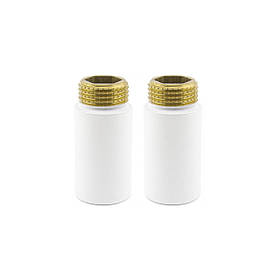 Подовжувач ВЗ (M22" x 1/2") 40 mm, білий (2 шт)