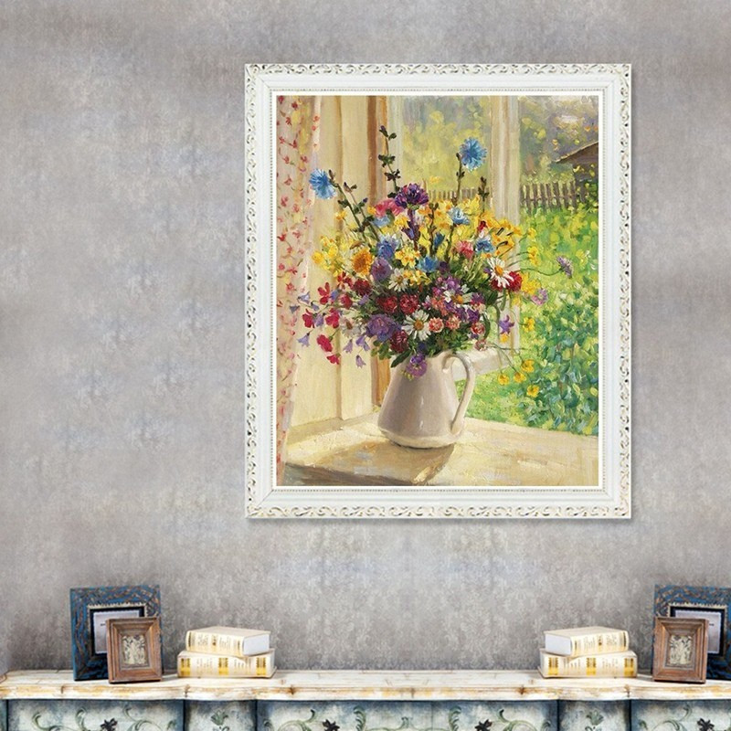 Алмазна мозаїка "Польові квіти" картина стразами. 20*30 см