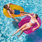 Надувне комфортне крісло зі спинкою та сітчастим дном 104x102 см Intex 56802 Надувне крісло для плавання, фото 6