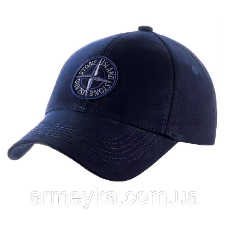 Бейсболка Stone Island, темно-синій, 100% Cotton. UA