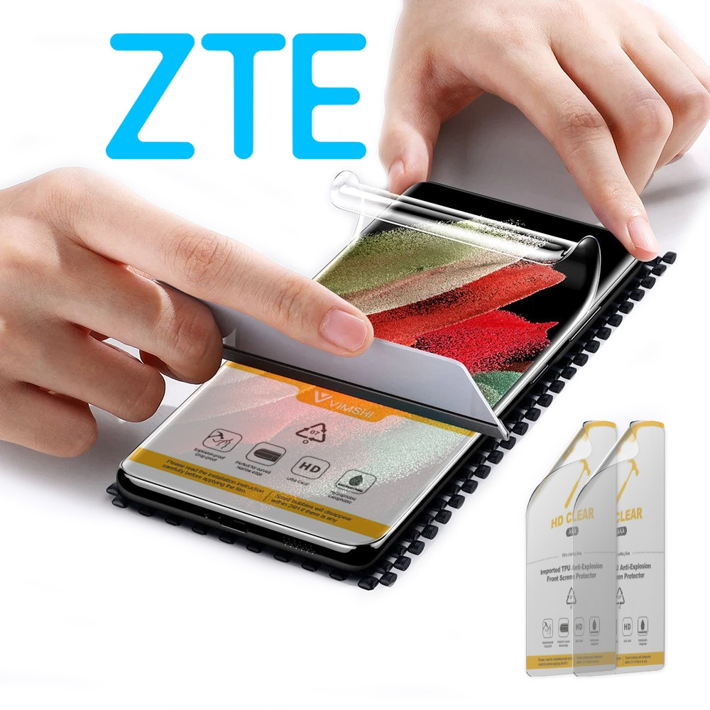 Плівка 2 шт. на ZTE Будь-яку Модель — гідрогелева/поліуретанова TPU захисна протиударна на скло телефона, фото 1