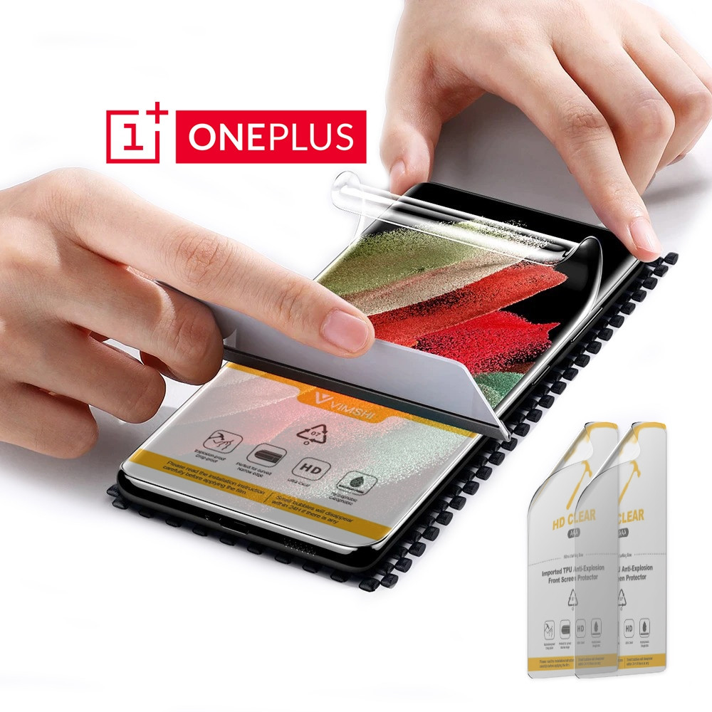 Плівка 2 шт на OnePlus Будь-яку модель — гідрогелева/поліуретанова TPU захисна протиударна на скло, фото 1