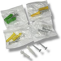 Дюбелі 10шт різнокольорові. Набір для кріплення освітлення