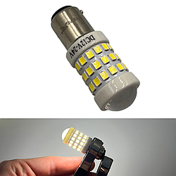 Світлодіодна автомобільна лампа R5 12-24В 2 контакти 51 SMD з лінзою (Китай)
