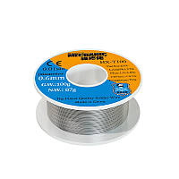 Припій Mechanic HX-T100, Sn 63% , Pb 37%, флюс 1-3%, 0,6 мм, 100 г