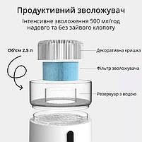 Багатофункціональний очищувач повітря 4-в-1 Doctor-101 Kadros зі зволожувачем повітря, УФ лампою та іонізатором, фото 7