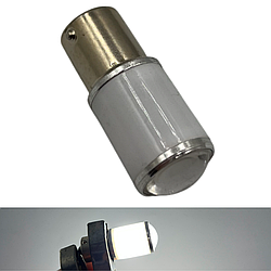 Світлодіодна автомобільна лампа білого кольору R5 12V 1 контакт 6 SMD з лінзою (Китай)