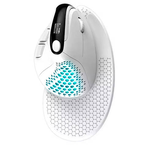 Мишка Бездротова Bluetooth Delux M618 XSD Seeker Анатомічна Вертикальна Ергономічна для ПК ноутбука Універсальна Біла, фото 1