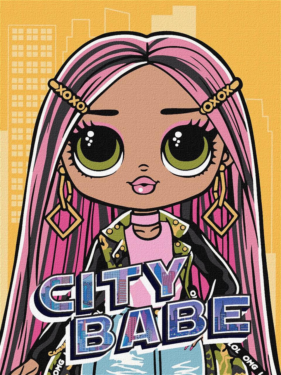 Картина за номерами обкладинка L.O.L. City Babe 30х40 см Metallic extra