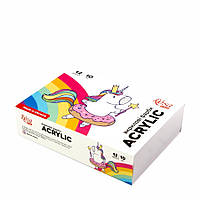 Фарба акрилова 12 кол. 10 мл Unicorn Rosa Start