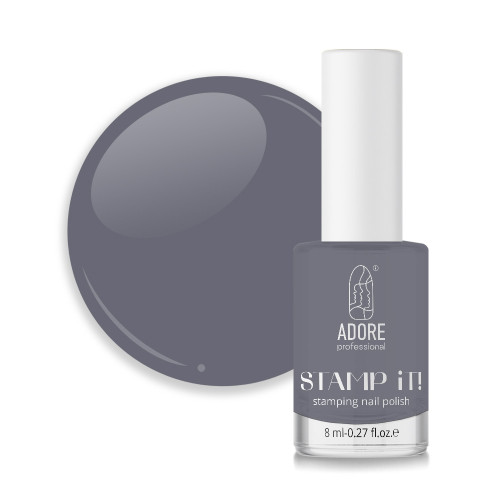 Лак для стемпінгу Adore Stamp №19 Graphite 8 мл