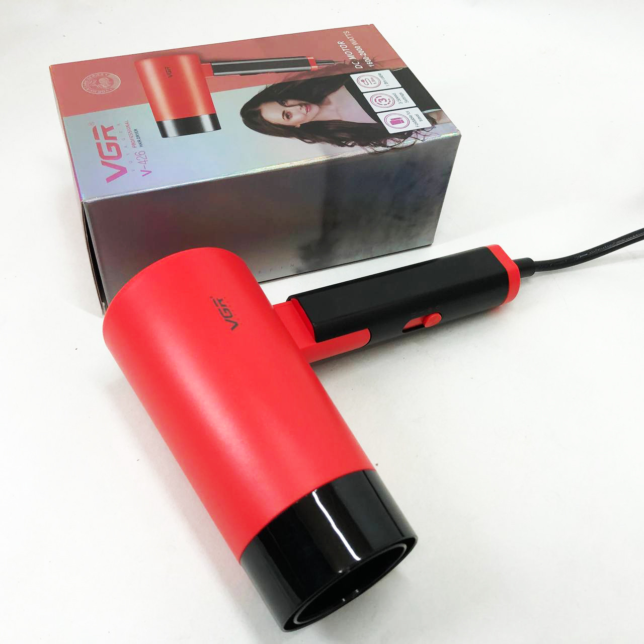 Сучасний фен для укладання, Фен стайлер, з насадкою для прикореневого об'єму Стайлер волосся ND-61, фото 1