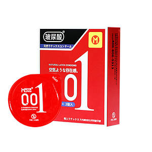 Презервативи з натурального латексу Muaisi 001 Premium RED 3 шт