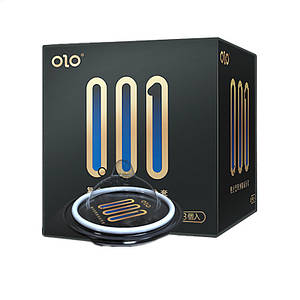 Презервативи поліуретанові OLО 001мм ультратонкий 3 штуки