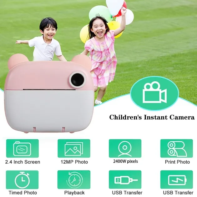 Дитячий фотоапарат із миттєвим друком DIY Instant Digital Camera iC227