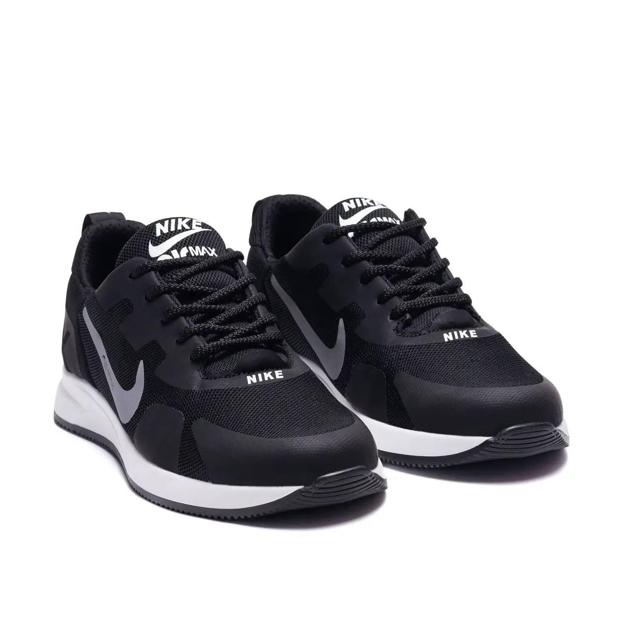 Чоловічі кросівки весняні, літні Nike Air Max (615ч сит) Чорні, сітка